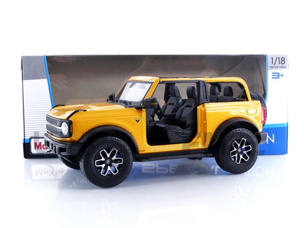 maisto 18 ford bronco badlands (no door) 2021 road cars 4x4 and suv