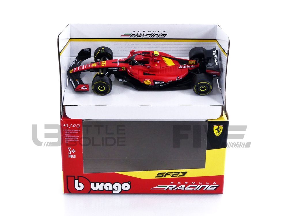 bburago 43 ferrari f1 sf23 3rd monza gp 2023 racing cars formula 1