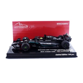 minichamps 43 mercedesamg w14 e performance test barcelona 2023 racing cars formula 1