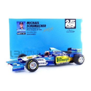 minichamps 12 benetton renault b195  winner european gp 1995 racing cars formula 1