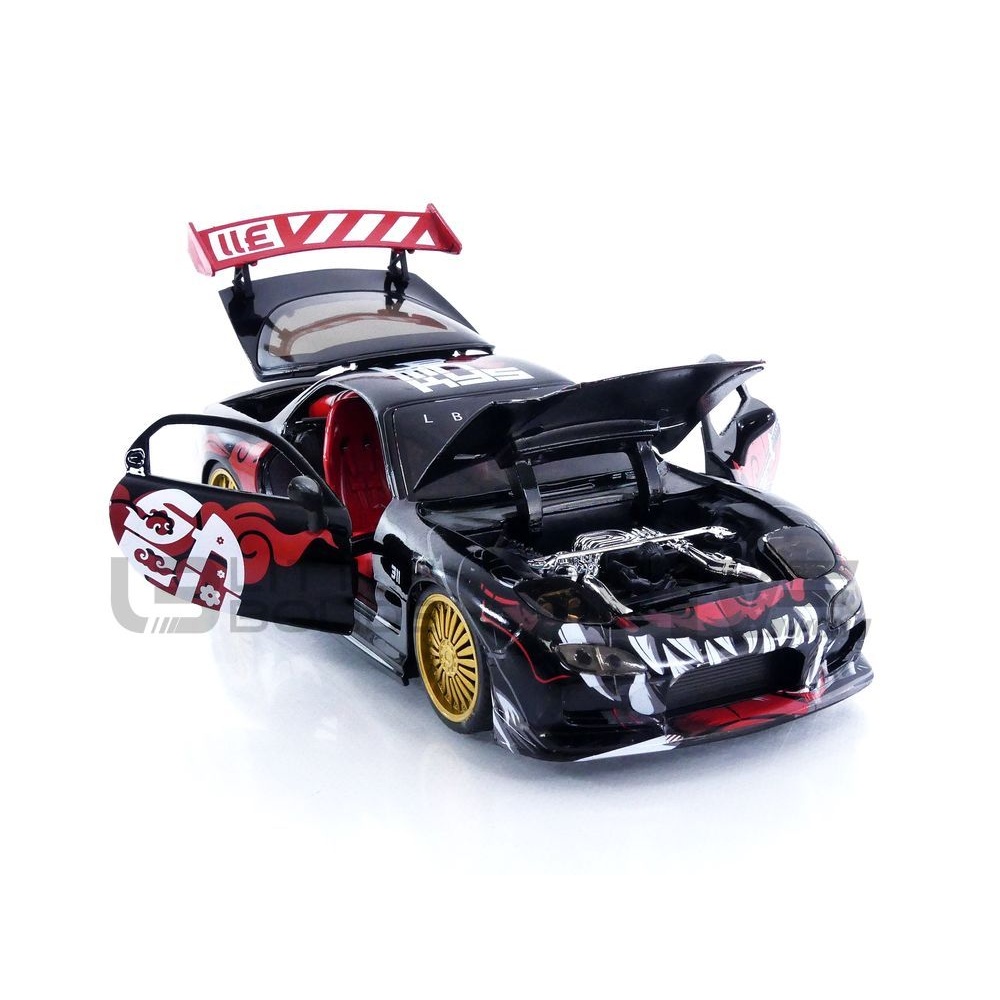 35668BK – JADA TOYS 1/24 - MAZDA RX-7 with Lab Monkeys Figure