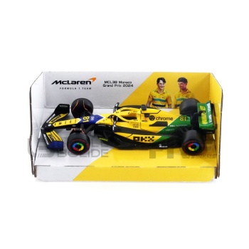 bburago 43 mclaren mcl38  2nd monaco gp 2024 racing cars formula 1