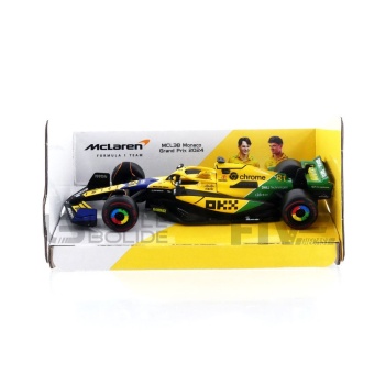 bburago 43 mclaren mcl38  2nd monaco gp 2024 racing cars formula 1