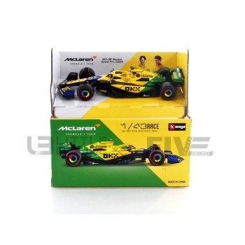 bburago 43 mclaren mcl38 2nd monaco gp 2024 racing cars formula 1