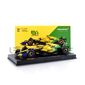 bburago 43 mclaren mcl38 2nd monaco gp 2024 racing cars formula 1