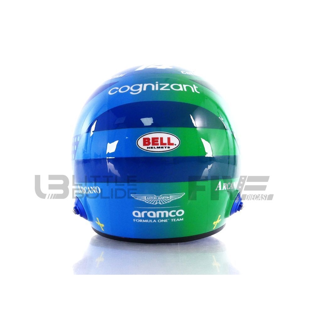 Mini Casco De Los Santos Casco Mini Helmet 1:2 Fernando Alonso 'Aston