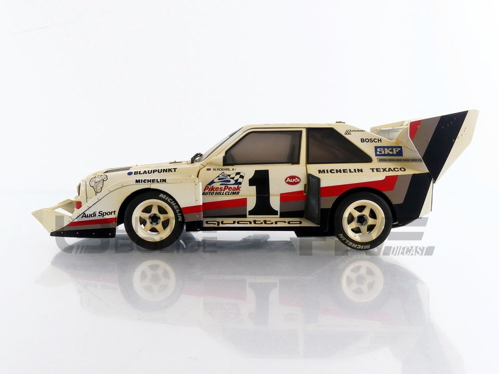 Audi Quattro S1 CMR 1/18 – N°1 Vainqueur Pikes Peak 1987 (Walt) – Neuve En Boîte