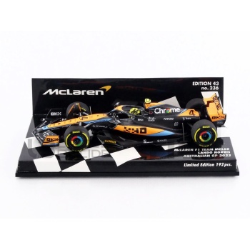 minichamps 43 mclaren mcl60 australian gp 2023 racing cars formula 1