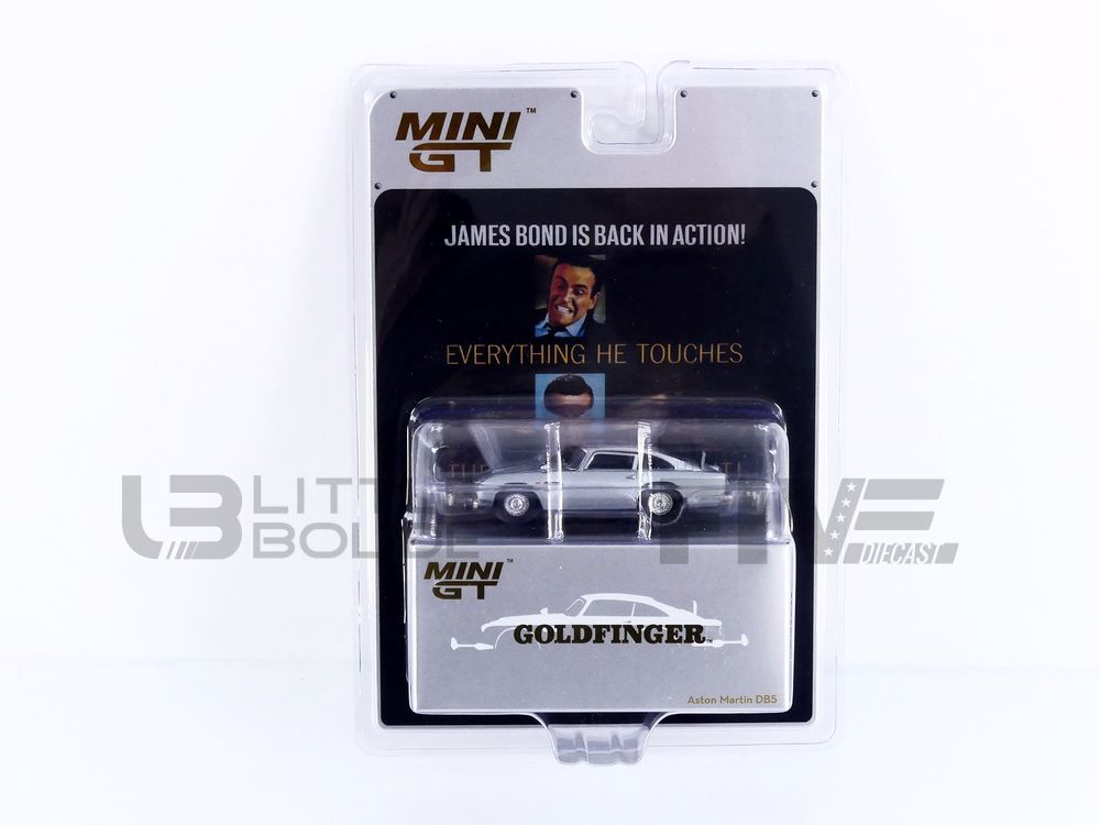 MINI GT 1/64 - ASTON MARTIN DB5 GOLDFINGER 007 ENGLISH BLISTER