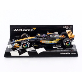 minichamps 43 mclaren mcl60 abu dhabi gp 2023 racing cars formula 1
