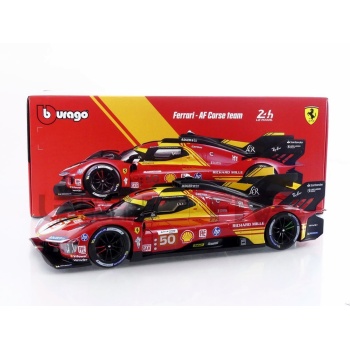 bburago 18 ferrari 499p 3.0l turbo v6 winner 24h le mans 2024 racing cars le mans