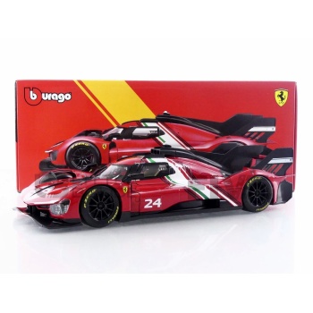 bburago 18 ferrari 499p 3.0l turbo v6 modificata 2024 racing cars prototypes
