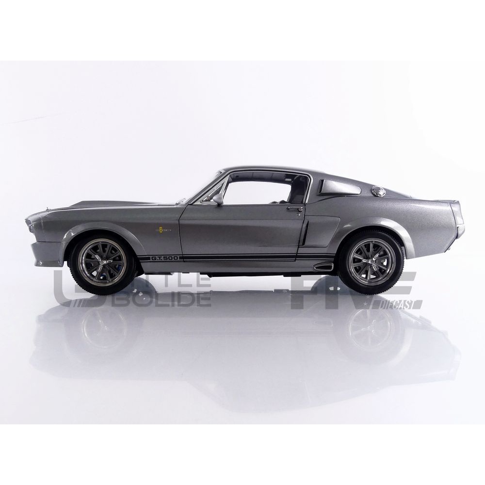 KK Scale Modellino Auto Mustang Shelby GT500 Eleanor 1967 In Metallo, Scala 1/12, Grigio Metallizzato E Nero - Gone In 60 Seconds