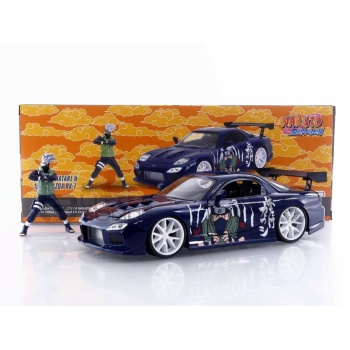 jada toys 24 mazda rx7 with kakashi hatake figure  1993 movie and music