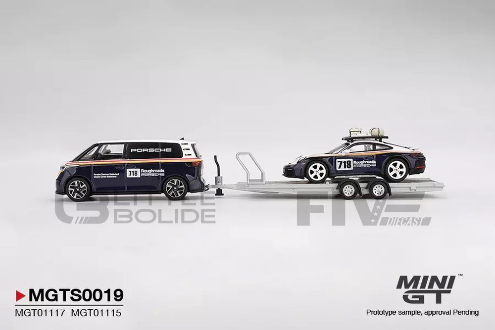MGTS0019 – MINI GT 1/64 - VOLKSWAGEN ID Buzz + Porsche 911 Dakar