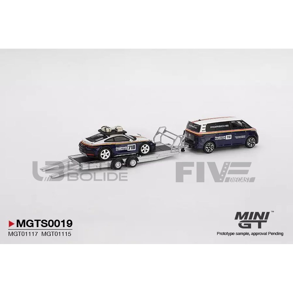MGTS0019 – MINI GT 1/64 - VOLKSWAGEN ID Buzz + Porsche 911 Dakar