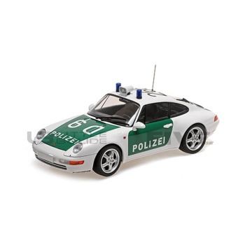 minichamps 18 porsche 911 (993) polizei 1993 road cars coupe
