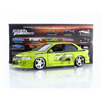 jada toys 24 mitsubishi lancer evo vii  brian fast and furious movie and music