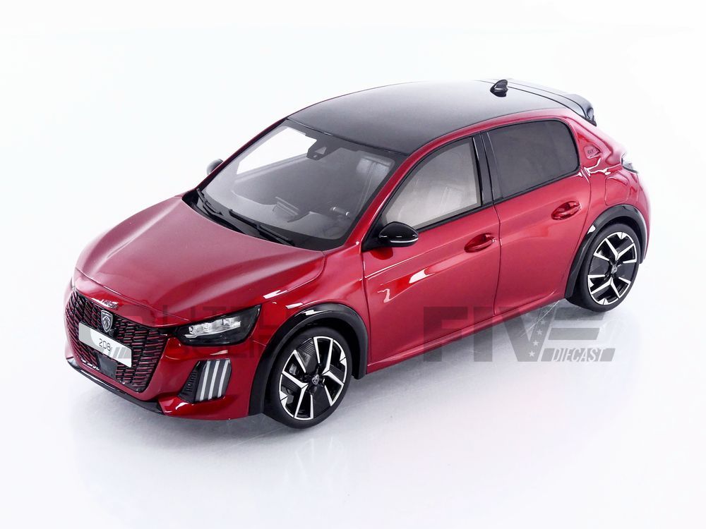 OTTO 1/18 プジョー 208 GT 2024 (エリクサーレッド) OT1163 – OTTO MOBILE 1/18 - PEUGEOT 208 GT Hybrid - 2024 - Five