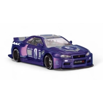 mini gt 64 nissan skyline gtr (r34) kaido racing factory v2  1999 road cars coupe