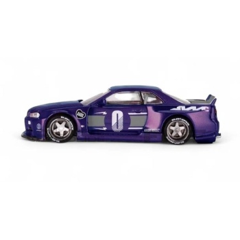 mini gt 64 nissan skyline gtr (r34) kaido racing factory v2  1999 road cars coupe
