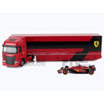 36867R – BBURAGO 1/43 - IVECO S-Way 570 Truck Car Transporter +