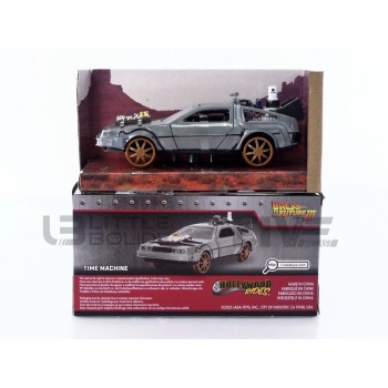 jada toys 32 de lorean time machine rail version bttf 3 road cars coupe