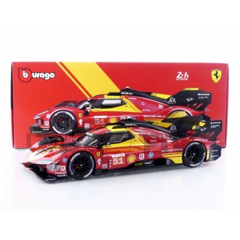 bburago 18 ferrari 499p 3.0l turbo v6 3rd 24h le mans 2024 racing cars le mans