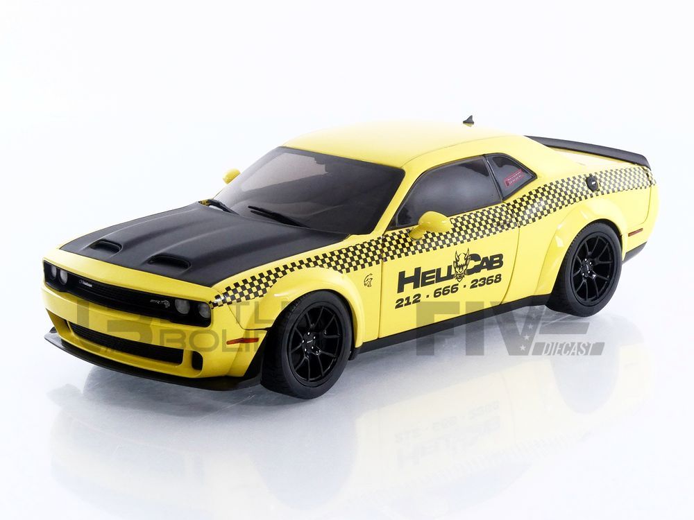 ソリド 1/18 ダッジ チャレンジャー SRT ヘルキャット 2023 S1805716 – SOLIDO 1/18 - DODGE Challenger SRT Hellcat NYC Hellcab
