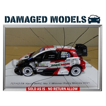 damaged models 43 toyota yaris wrc winner rallye monza 2021 s6595 accessories damaged models