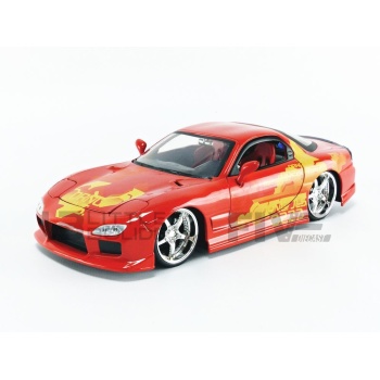 jada toys 24 mazda rx7  fast and furious movie and music