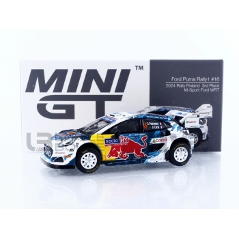 mini gt 64 ford puma rally1 3rd rallye finland 2024 racing cars rallye