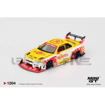 mini gt 64 nissan skyline gtr (r34) lbsuper silhouette 2025 racing cars racing gt