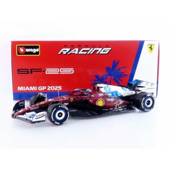 bburago 18 ferrari sf25 miami gp 2025 racing cars formula 1