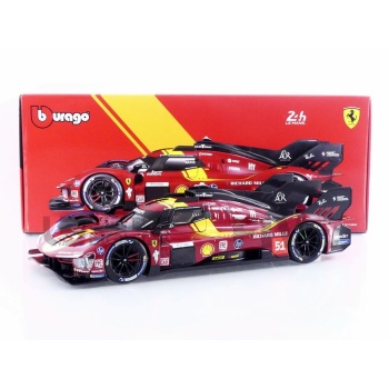 bburago 18 ferrari 499p 3.0l turbo v6 3rd 24h le mans 2025 racing cars le mans