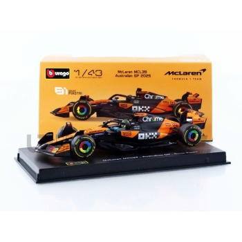 bburago 43 mclaren mcl39 season car 2025 racing cars formula 1