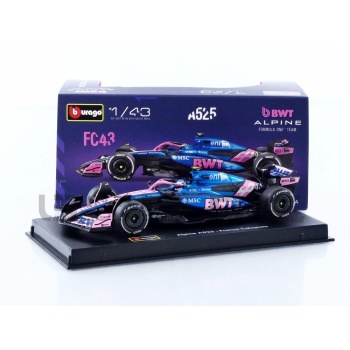 bburago 43 alpine a525 season car 2025 racing cars formula 1