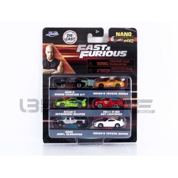 jada toys 87 porsche 6 cars set fast and furious nano hollywood rides movie and music