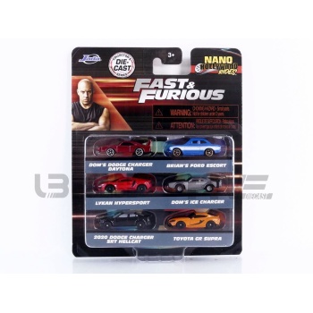 jada toys 87 porsche 6 cars set fast and furious nano hollywood rides movie and music