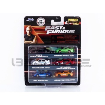 jada toys 87 porsche 6 cars set fast and furious nano hollywood rides movie and music
