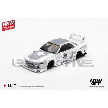 mini gt 64 nissan gtr (r32) lbkaido works tas 2025 road cars coupe