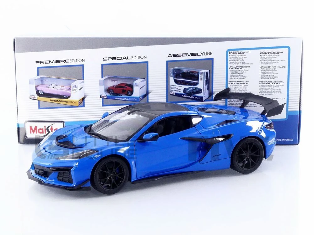 31475BL – Maisto 1:18 Chevrolet Corvette ZR1 2025 Diecast Blue | USA