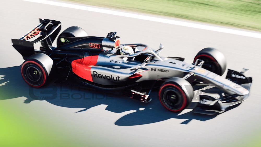 spark 43 audi r26 test shakedown barcelona 2026 racing cars formula 1