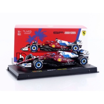 bburago 43 ferrari sf25 miami gp 2025 racing cars formula 1