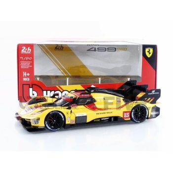 bburago 24 ferrari 499p 3.0l turbo v6 winner 24h le mans 2025 racing cars le mans