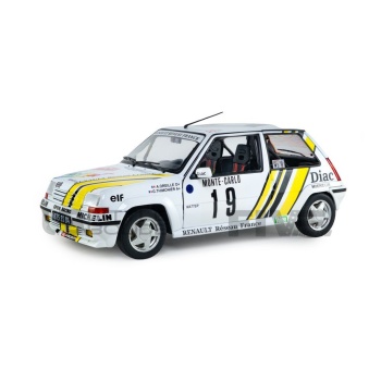 solido 18 renault 5 gt turbo mk2 rallye montecarlo 1989 racing cars rallye