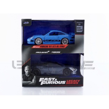 jada toys 32 porsche twin pack 996 gt3 rs + mclaren 720s  road cars coupe