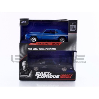 jada toys 32 chevrolet twin pack camaro + dodge charger widebody road cars coupe