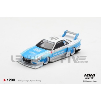 mini gt 64 nissan skyline gtr (r32) lbwk kaido works 2026 road cars coupe