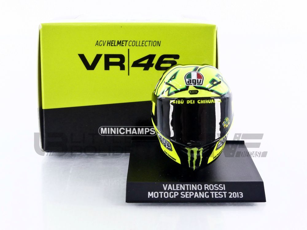 minichamps 10 agv casque rossi moto gp test sepang 2013 accessories mini helmets